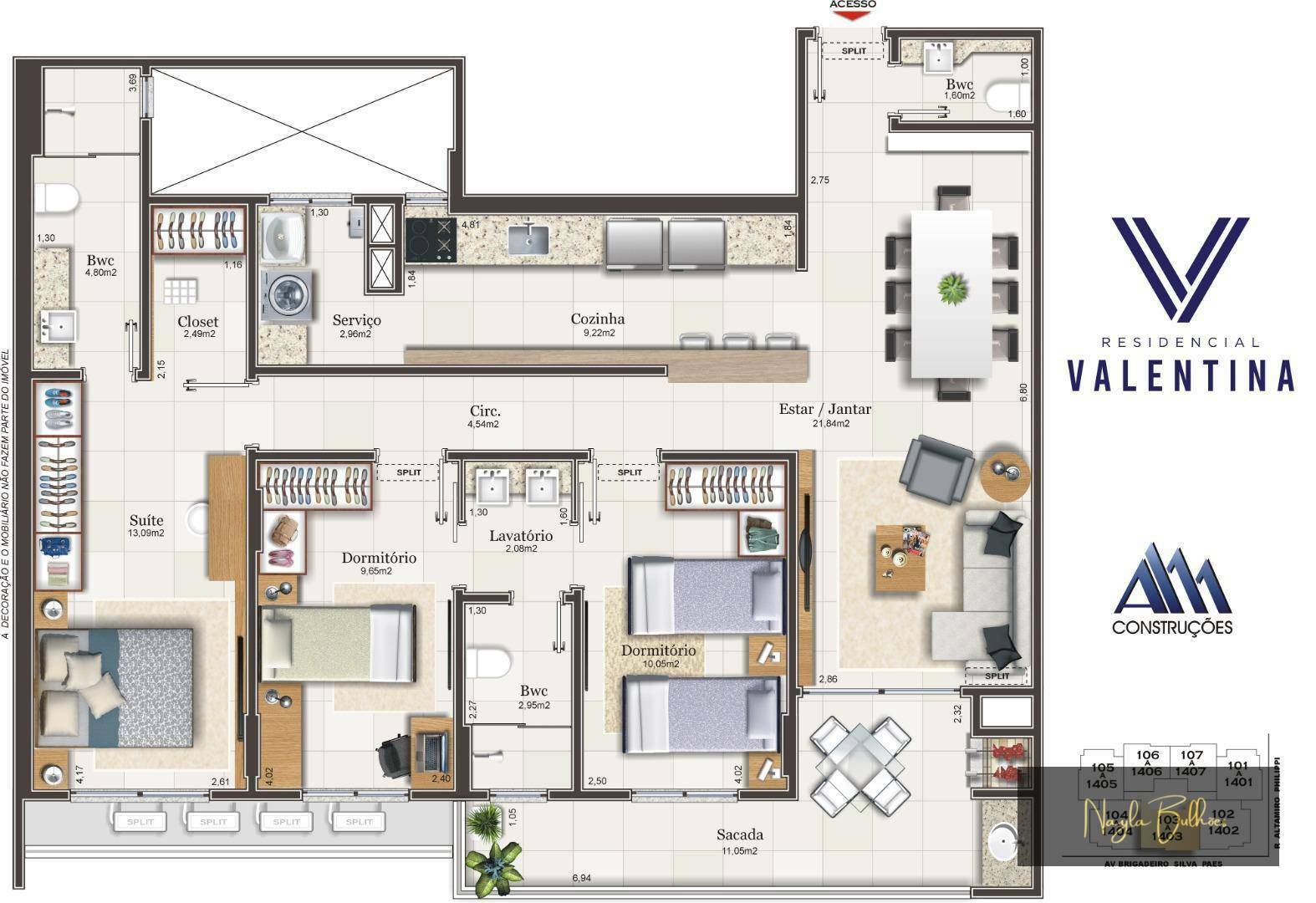 Apartamento à venda com 3 quartos, 110m² - Foto 5