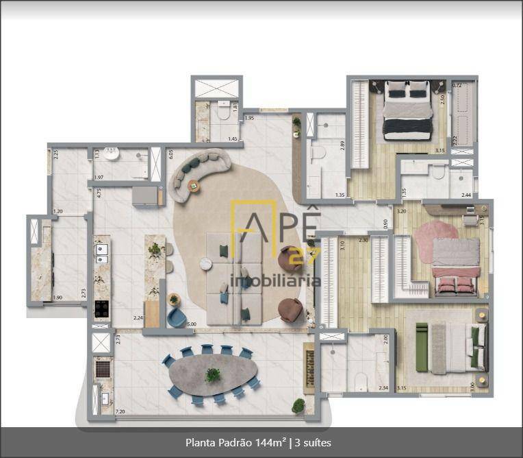 Apartamento à venda com 3 quartos, 144m² - Foto 15