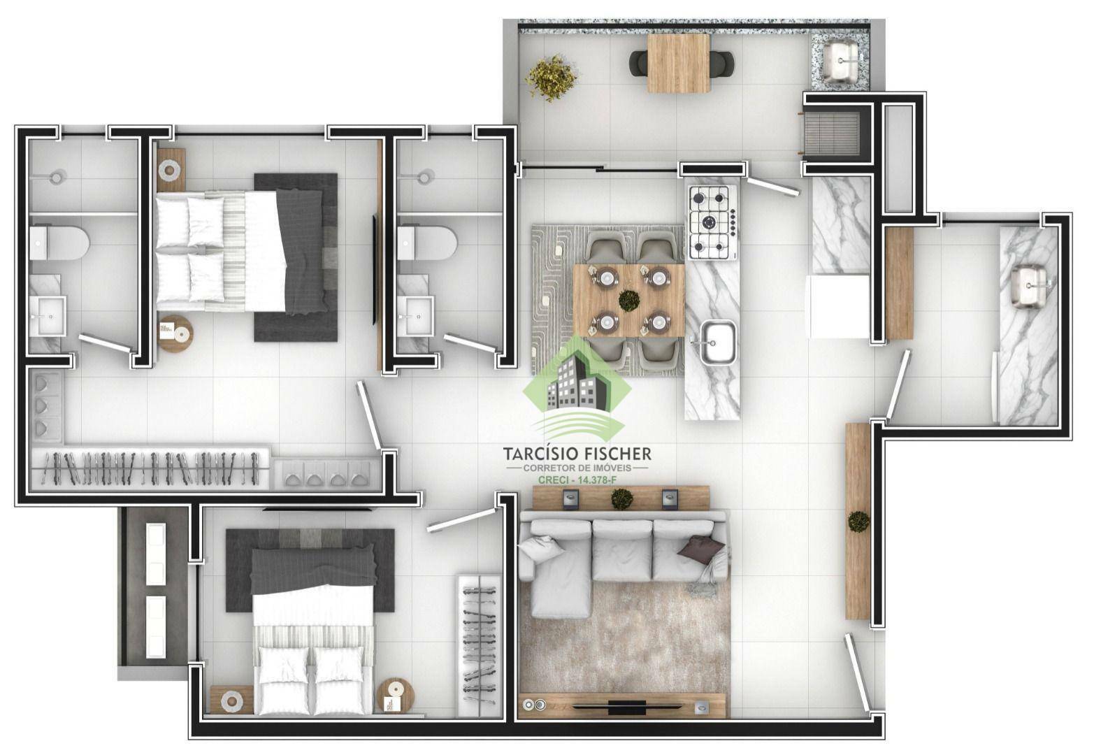 Apartamento à venda com 2 quartos - Foto 9