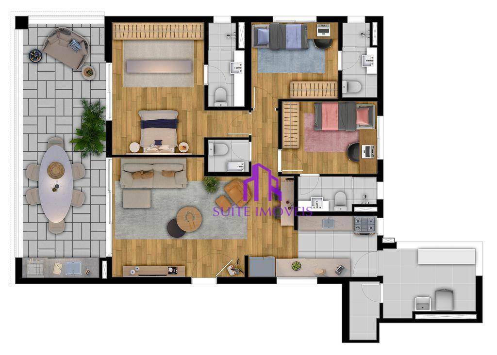 Apartamento à venda com 3 quartos, 130m² - Foto 48