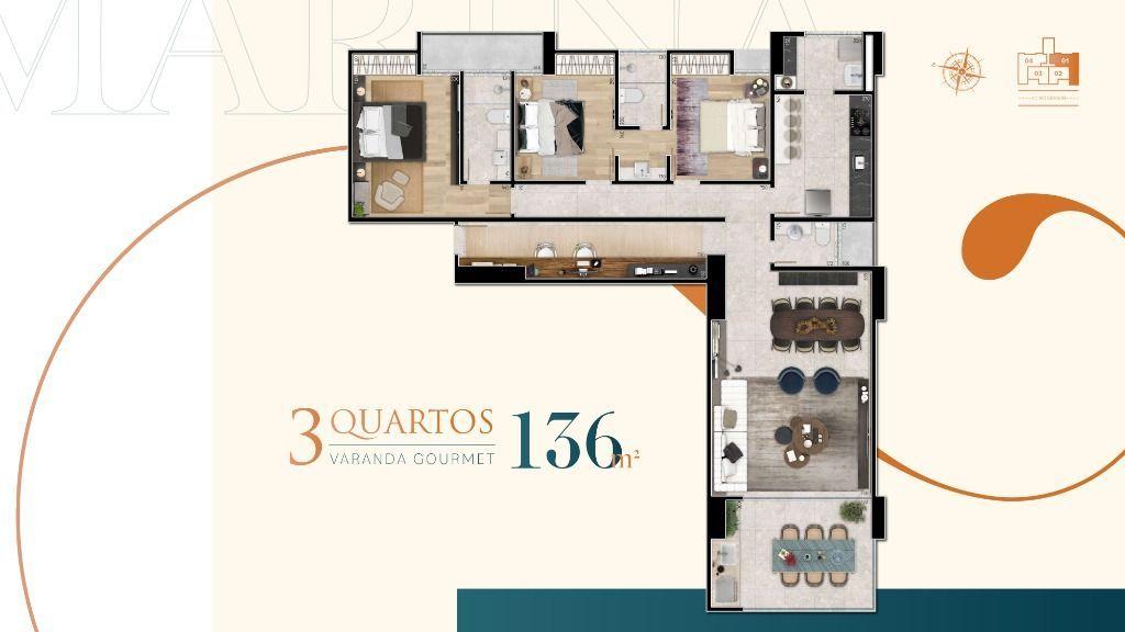 Apartamento à venda com 3 quartos, 136m² - Foto 23