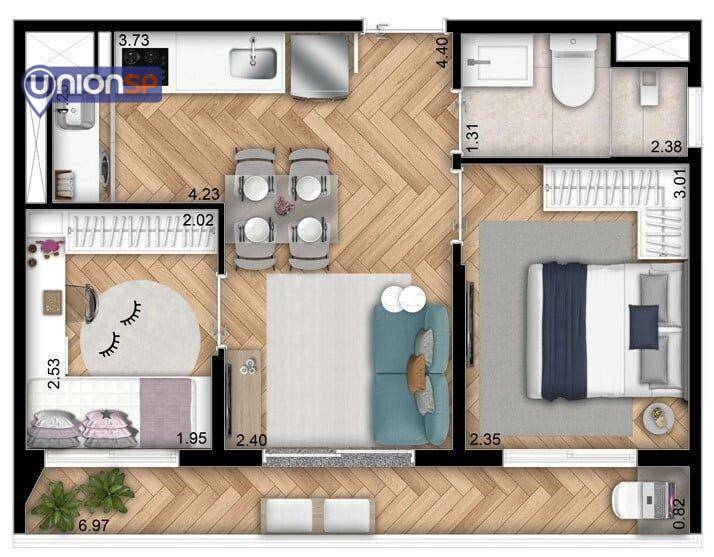 Apartamento à venda com 2 quartos, 40m² - Foto 22