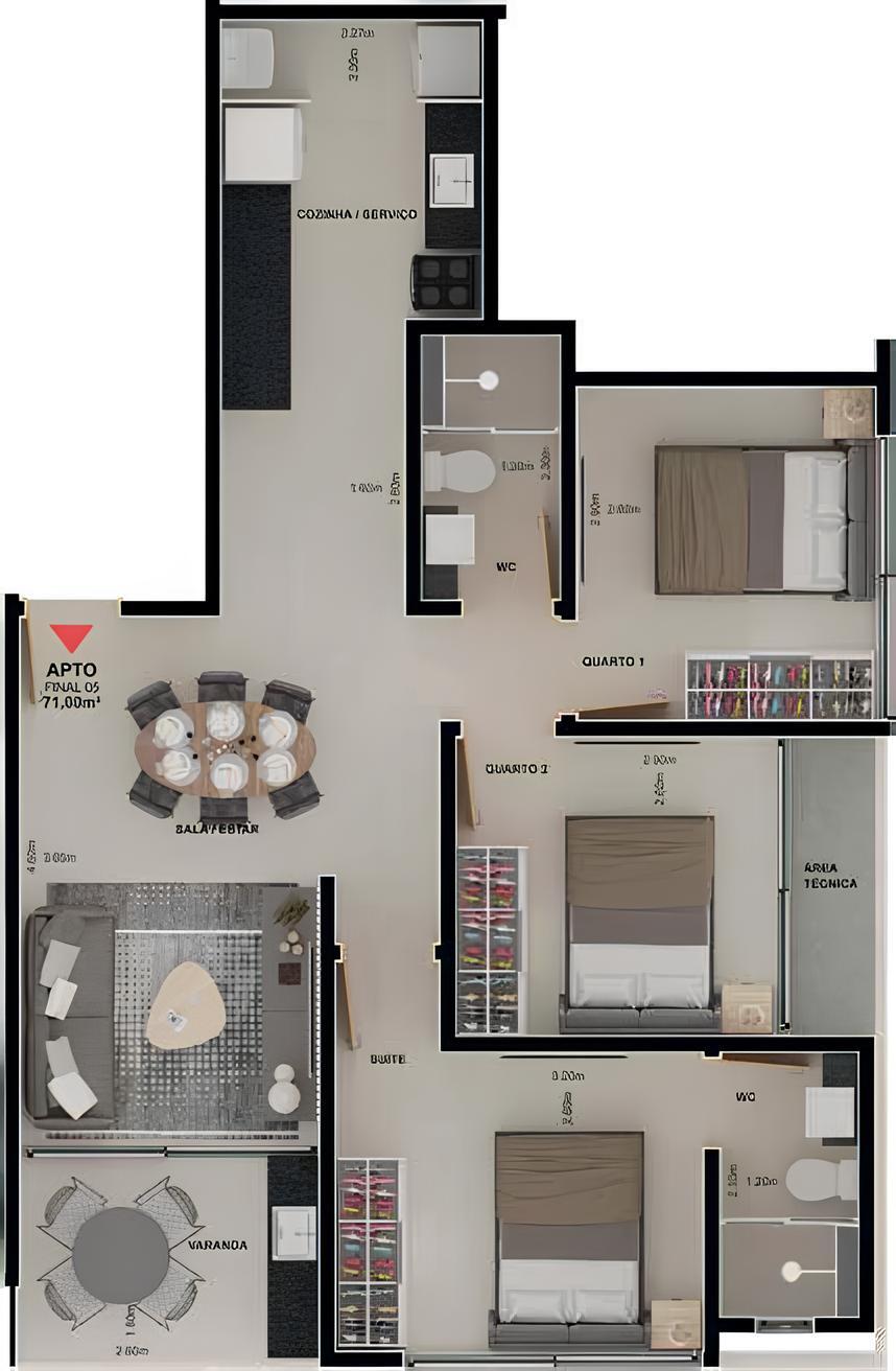 Apartamento à venda com 2 quartos, 60m² - Foto 24