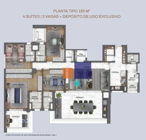 Apartamento à venda com 4 quartos, 185m² - Foto 25