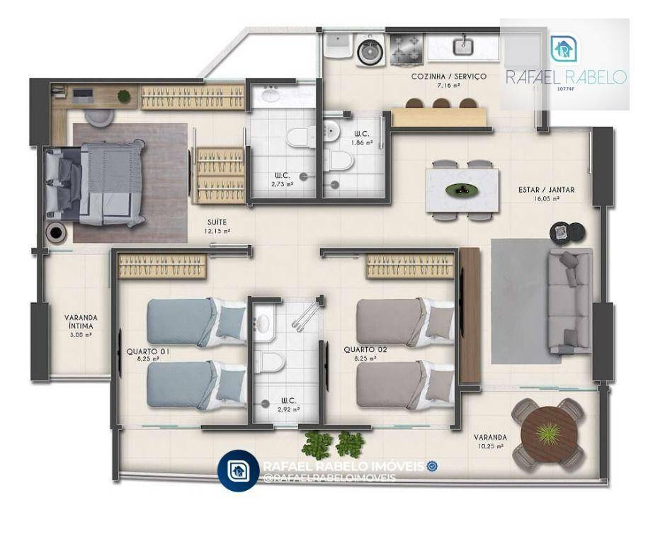 Apartamento à venda com 3 quartos, 83m² - Foto 10