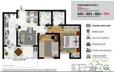 Apartamento à venda com 2 quartos, 50m² - Foto 5