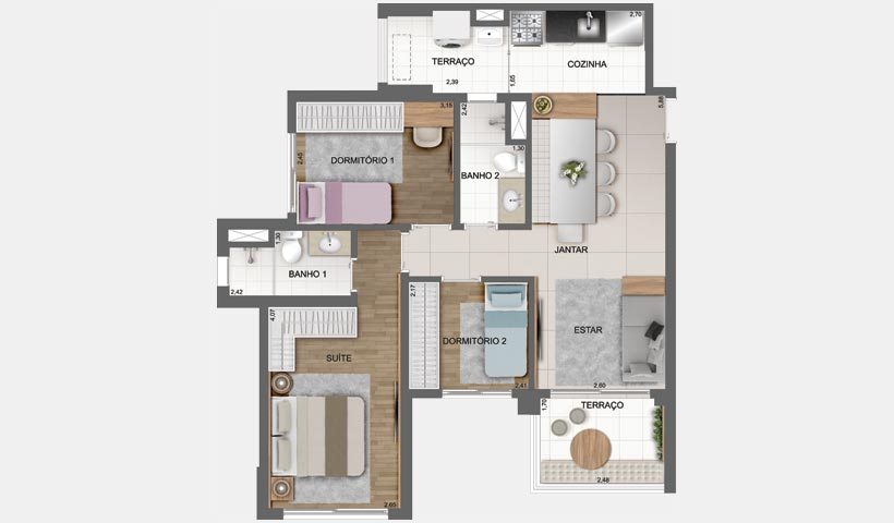 Apartamento à venda com 3 quartos, 72m² - Foto 9