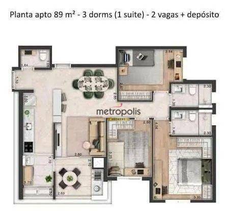 Apartamento à venda com 3 quartos, 89m² - Foto 13