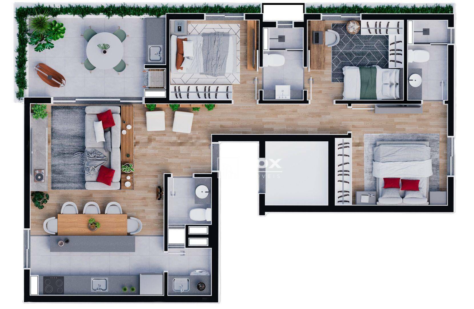 Apartamento à venda com 3 quartos, 105m² - Foto 3