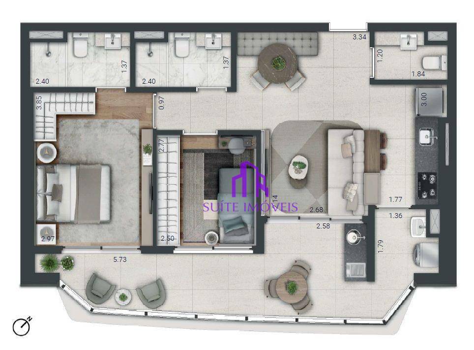 Apartamento à venda com 3 quartos, 106m² - Foto 33