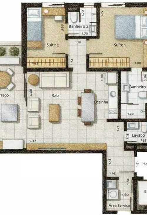 Apartamento à venda com 2 quartos, 60m² - Foto 5