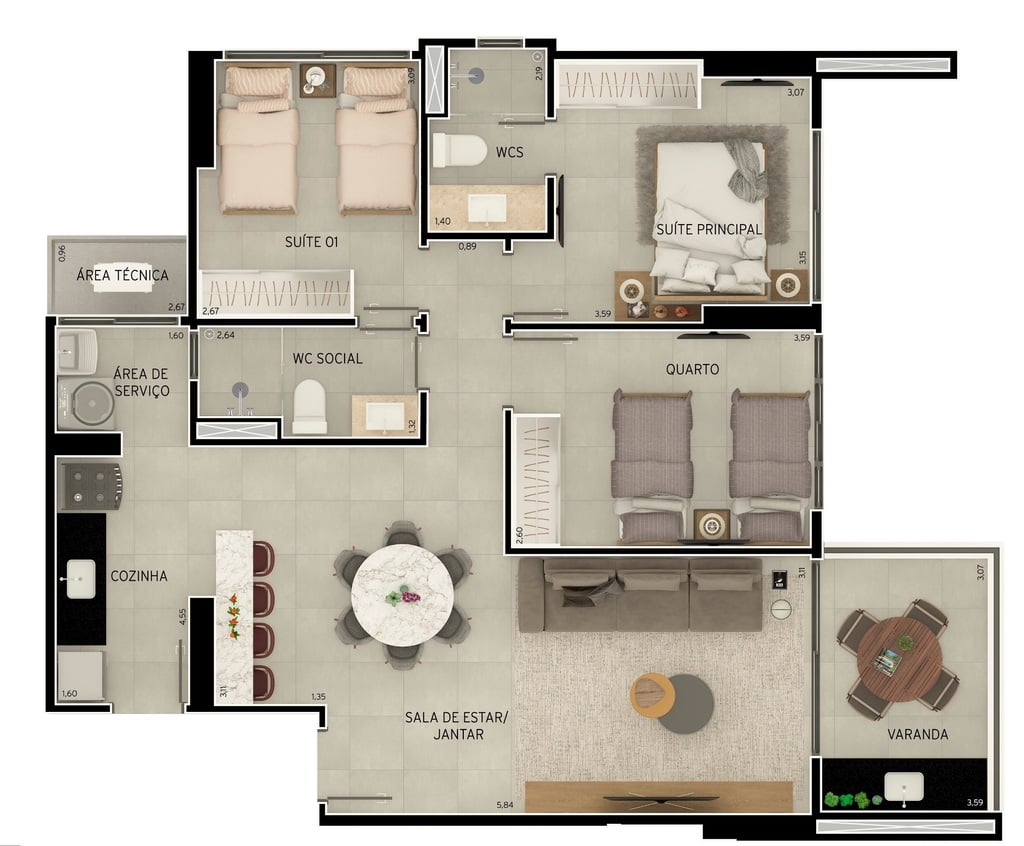 Apartamento à venda com 3 quartos, 98m² - Foto 41