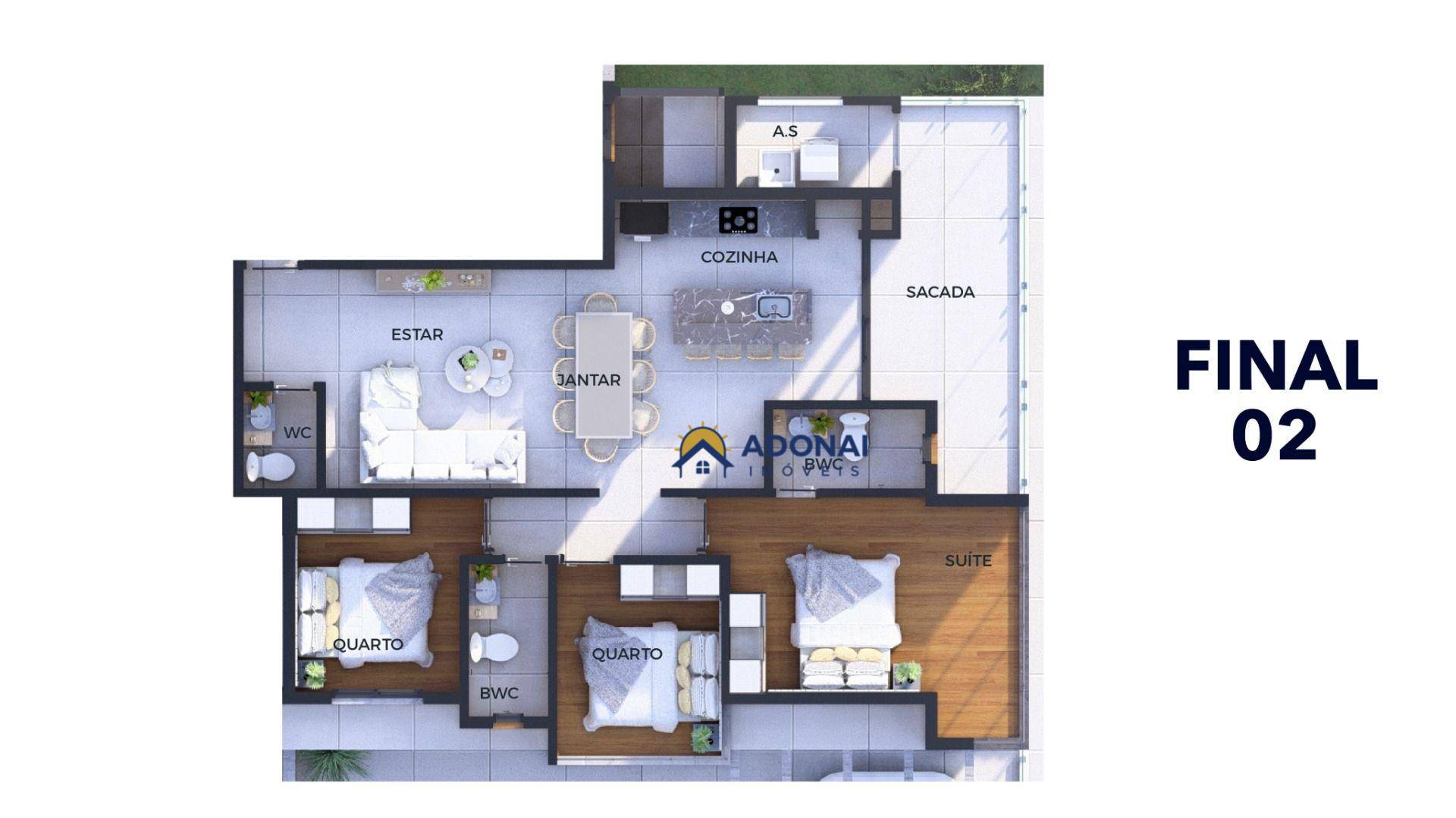 Apartamento, 3 quartos - Foto 4