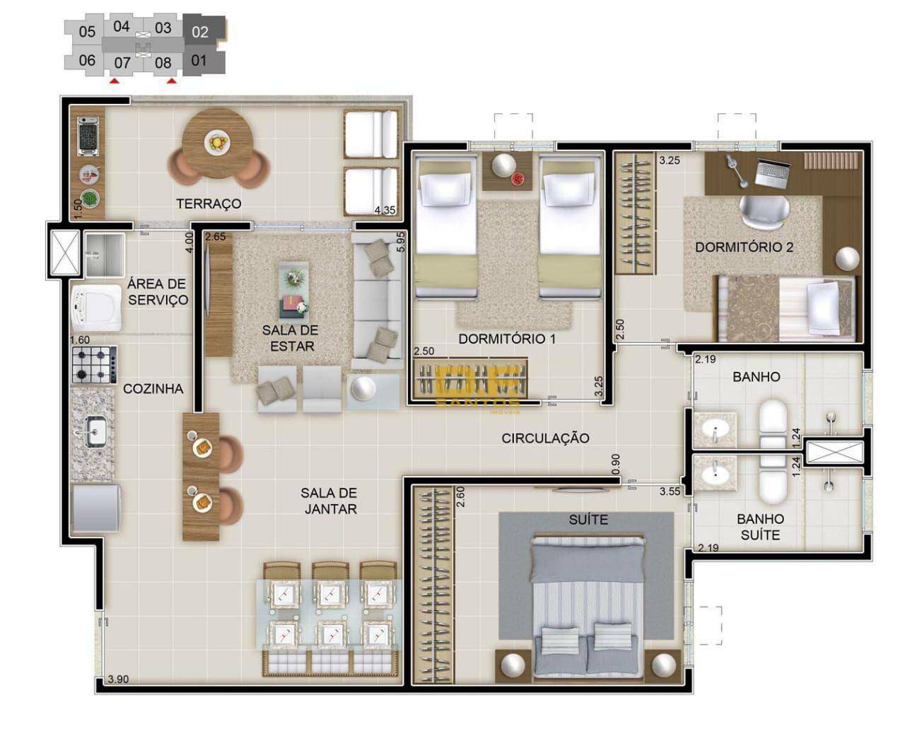 Apartamento à venda com 3 quartos, 75m² - Foto 23