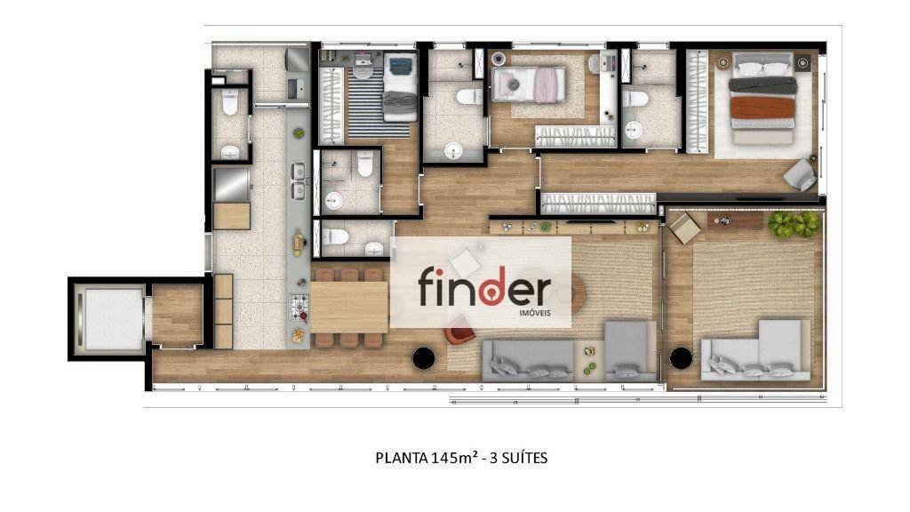 Apartamento à venda com 3 quartos, 145m² - Foto 29