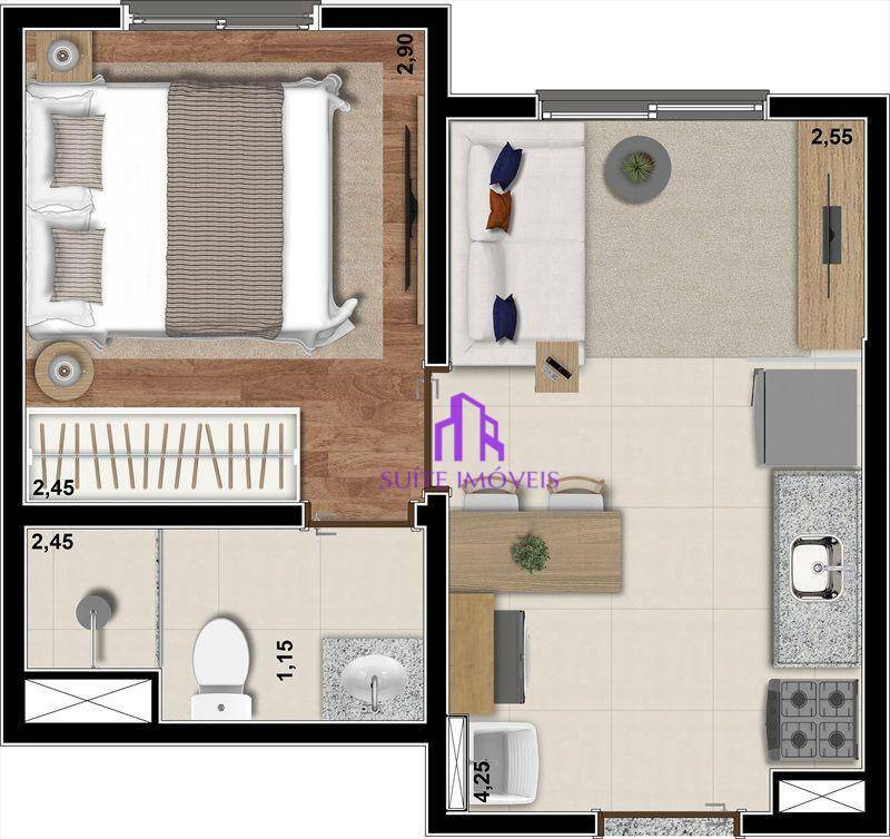 Apartamento à venda com 1 quarto, 24m² - Foto 29