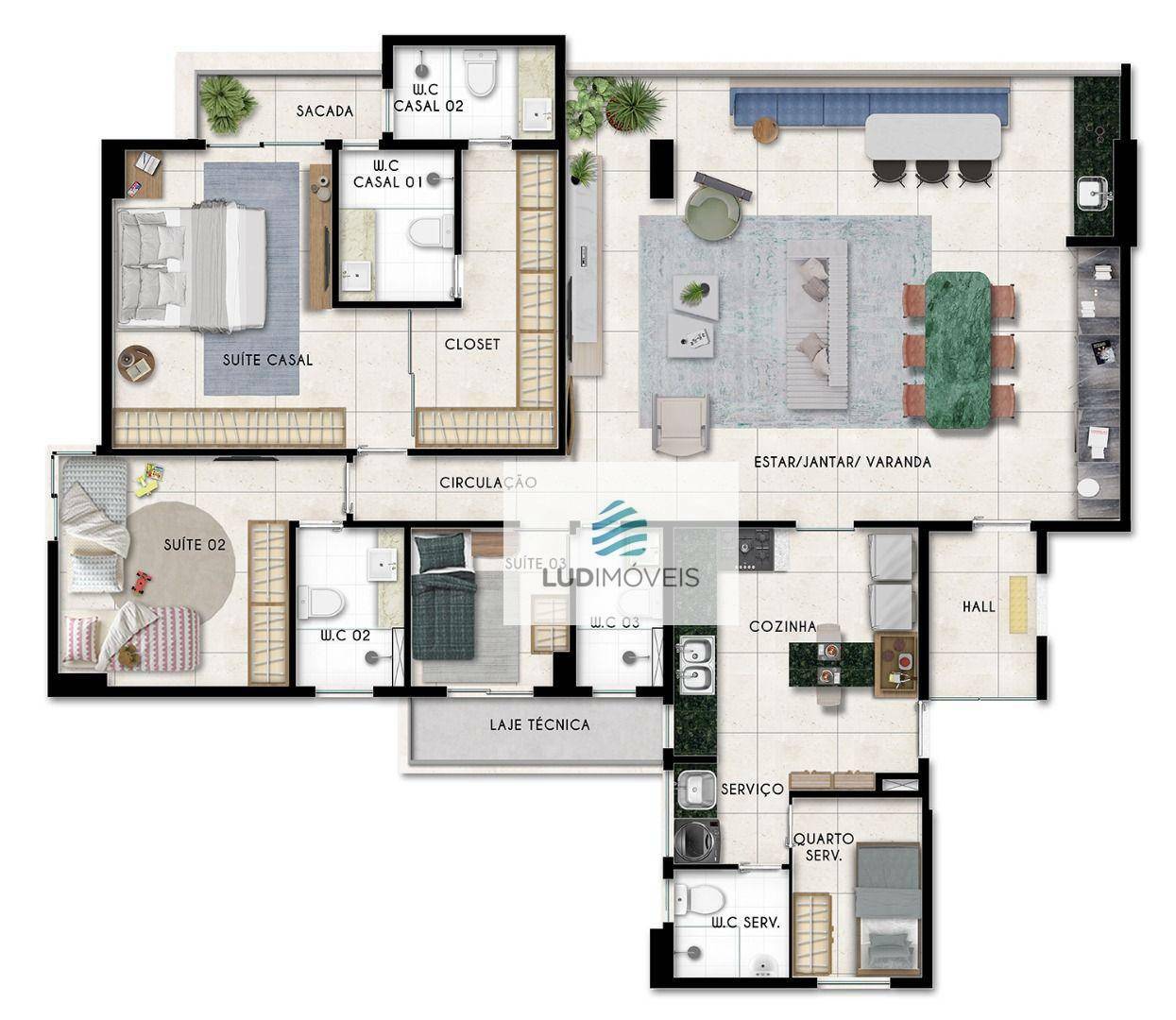 Apartamento à venda com 4 quartos, 144m² - Foto 25