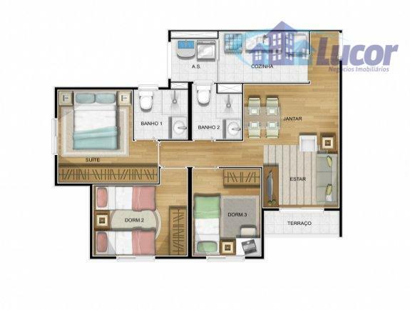 Apartamento à venda com 3 quartos, 63m² - Foto 6