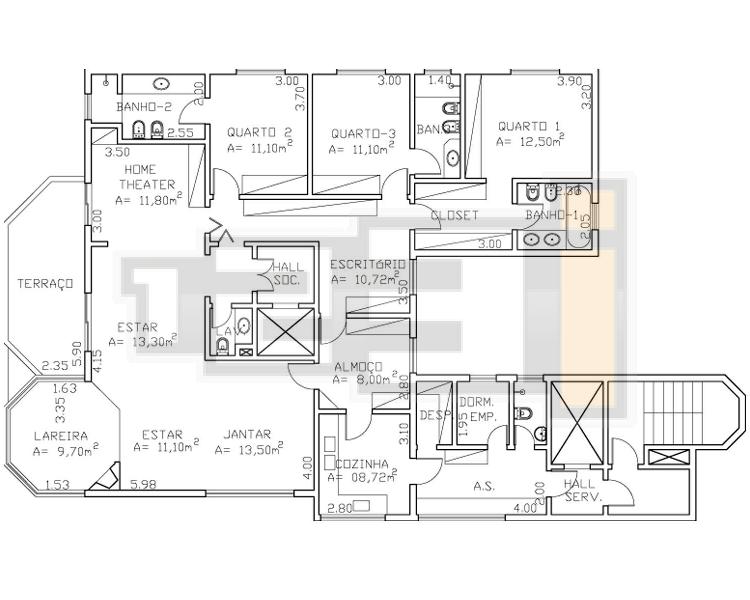 Apartamento à venda com 3 quartos, 200m² - Foto 5