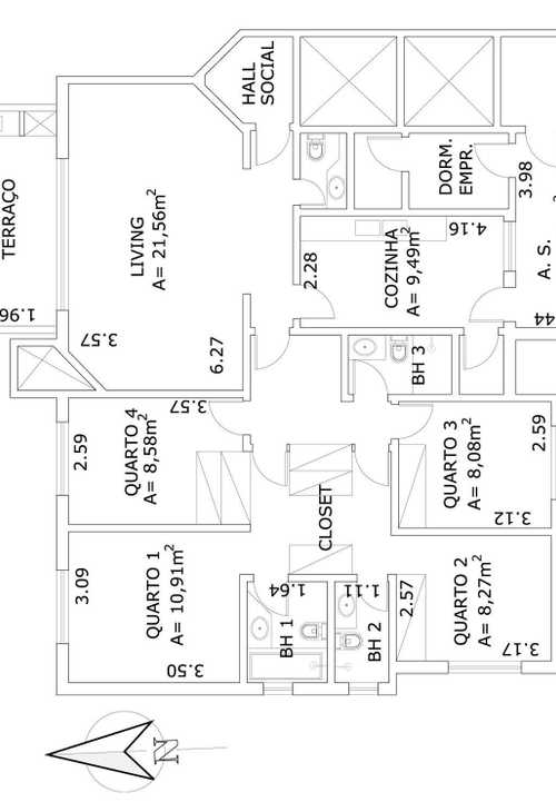 Apartamento à venda com 4 quartos, 204m² - Foto 7