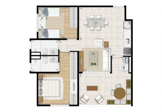 Apartamento à venda com 2 quartos, 69m² - Foto 5