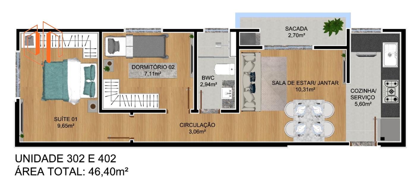 Apartamento à venda com 1 quarto, 26m² - Foto 23