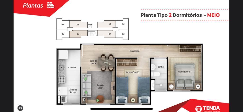 Apartamento à venda com 2 quartos, 40m² - Foto 9