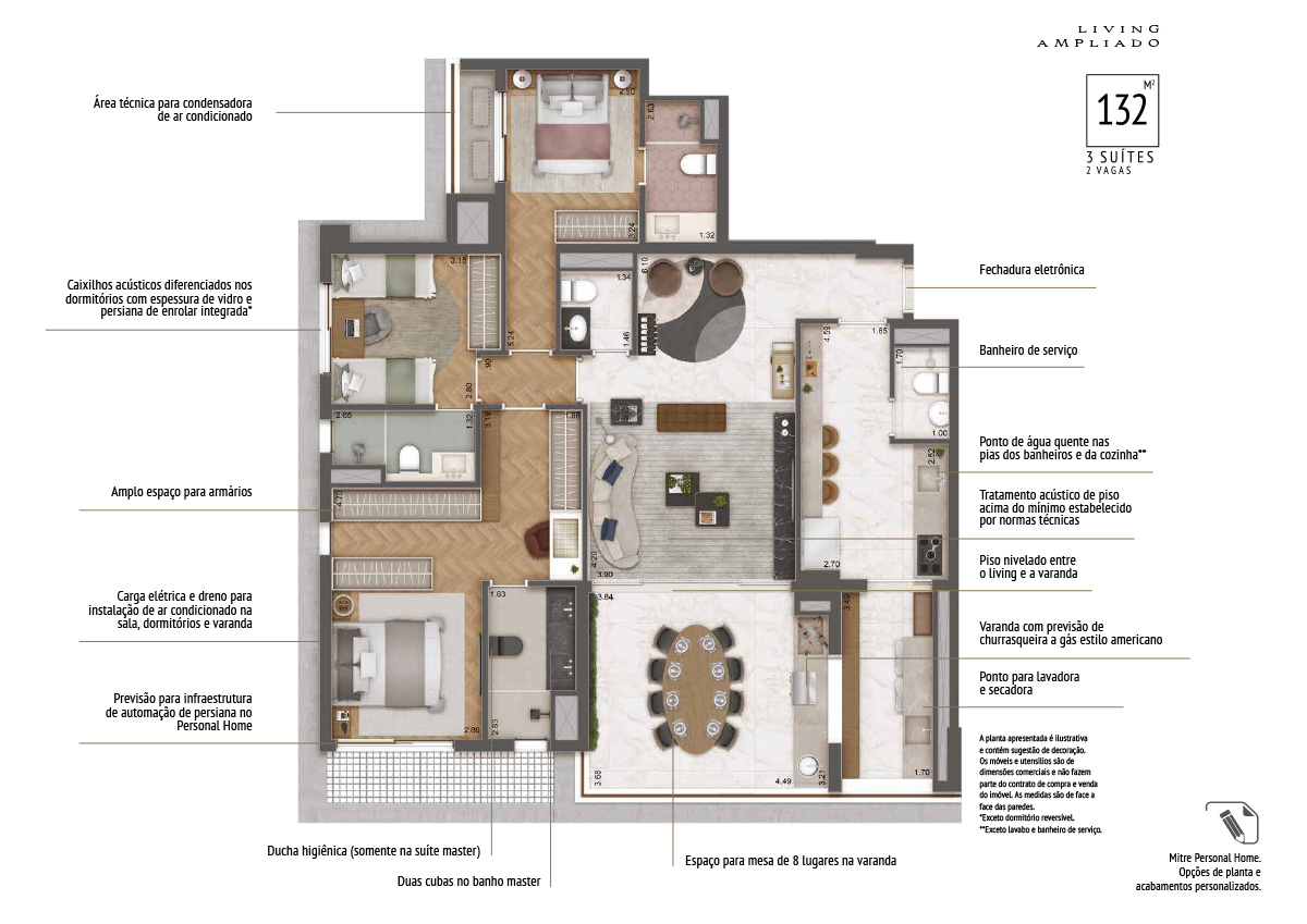 Apartamento à venda com 3 quartos, 132m² - Foto 6