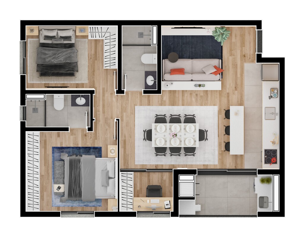 Apartamento à venda com 2 quartos, 57m² - Foto 31