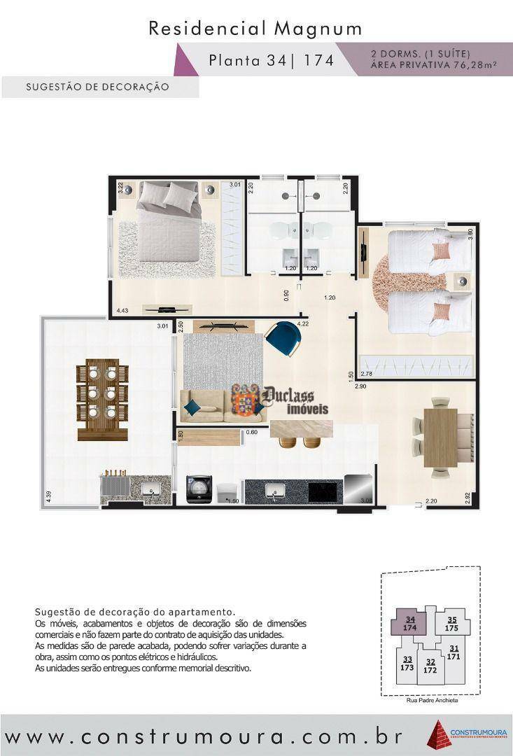 Apartamento à venda com 2 quartos, 76m² - Foto 15