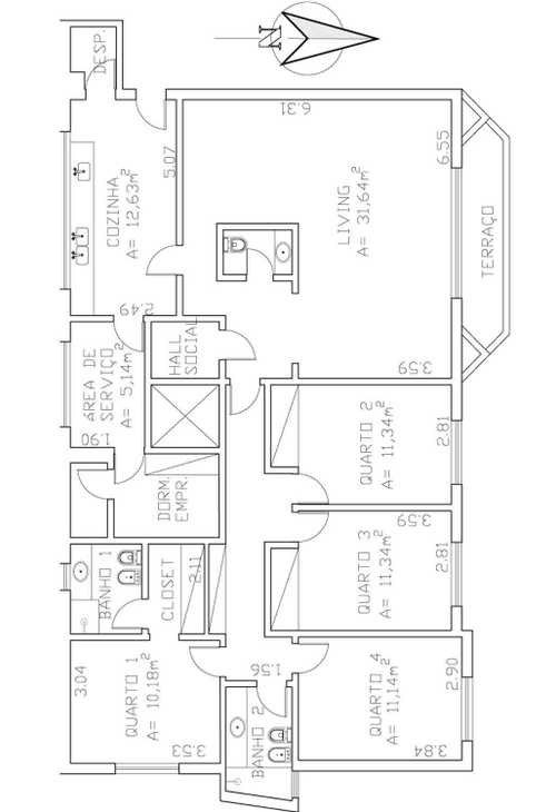 Apartamento à venda com 4 quartos, 160m² - Foto 10