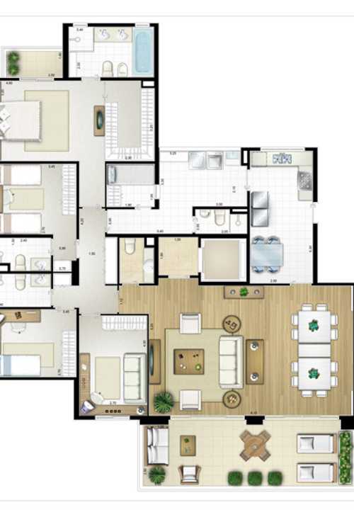 Apartamento à venda com 4 quartos, 201m² - Foto 6