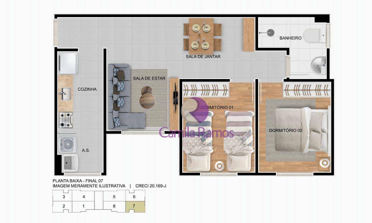 Apartamento à venda com 2 quartos, 46m² - Foto 11