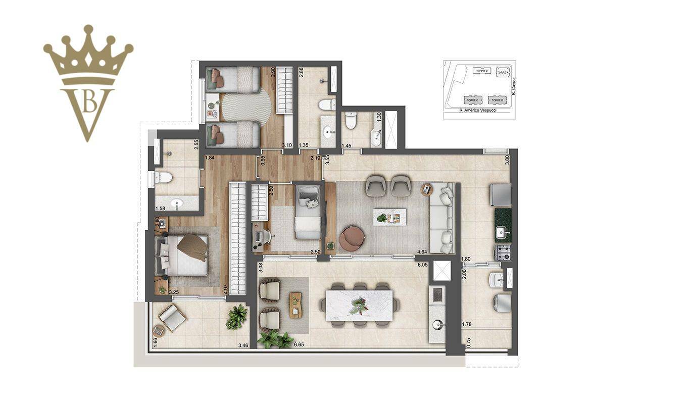 Apartamento à venda com 3 quartos, 117m² - Foto 14