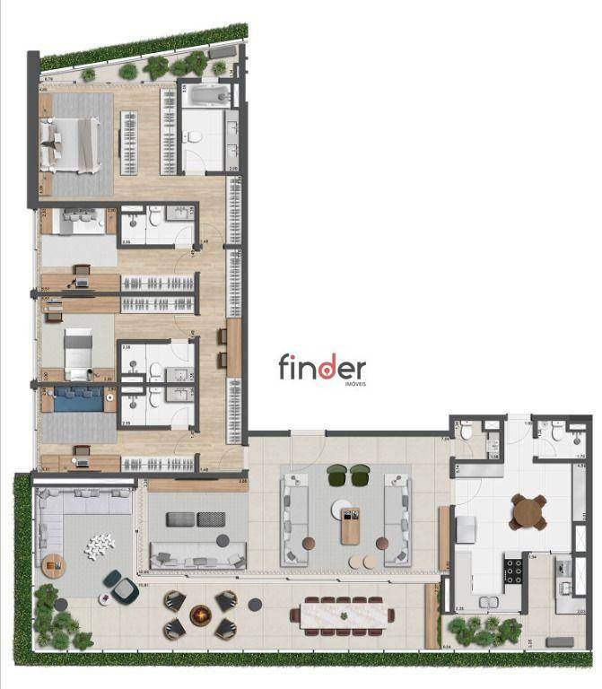 Apartamento à venda com 3 quartos, 196m² - Foto 34