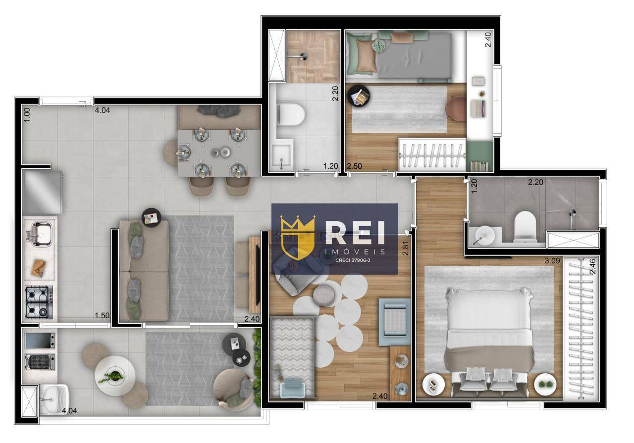 Apartamento à venda com 2 quartos, 47m² - Foto 39