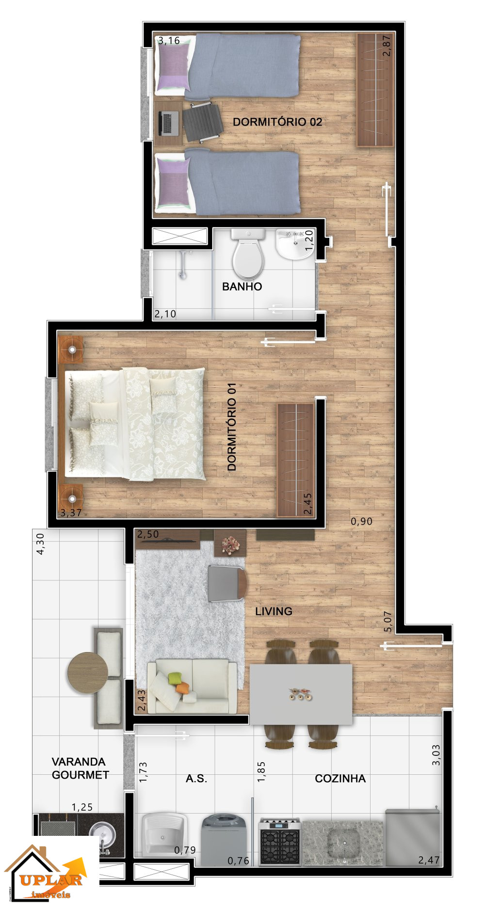 Apartamento à venda com 2 quartos, 51m² - Foto 22