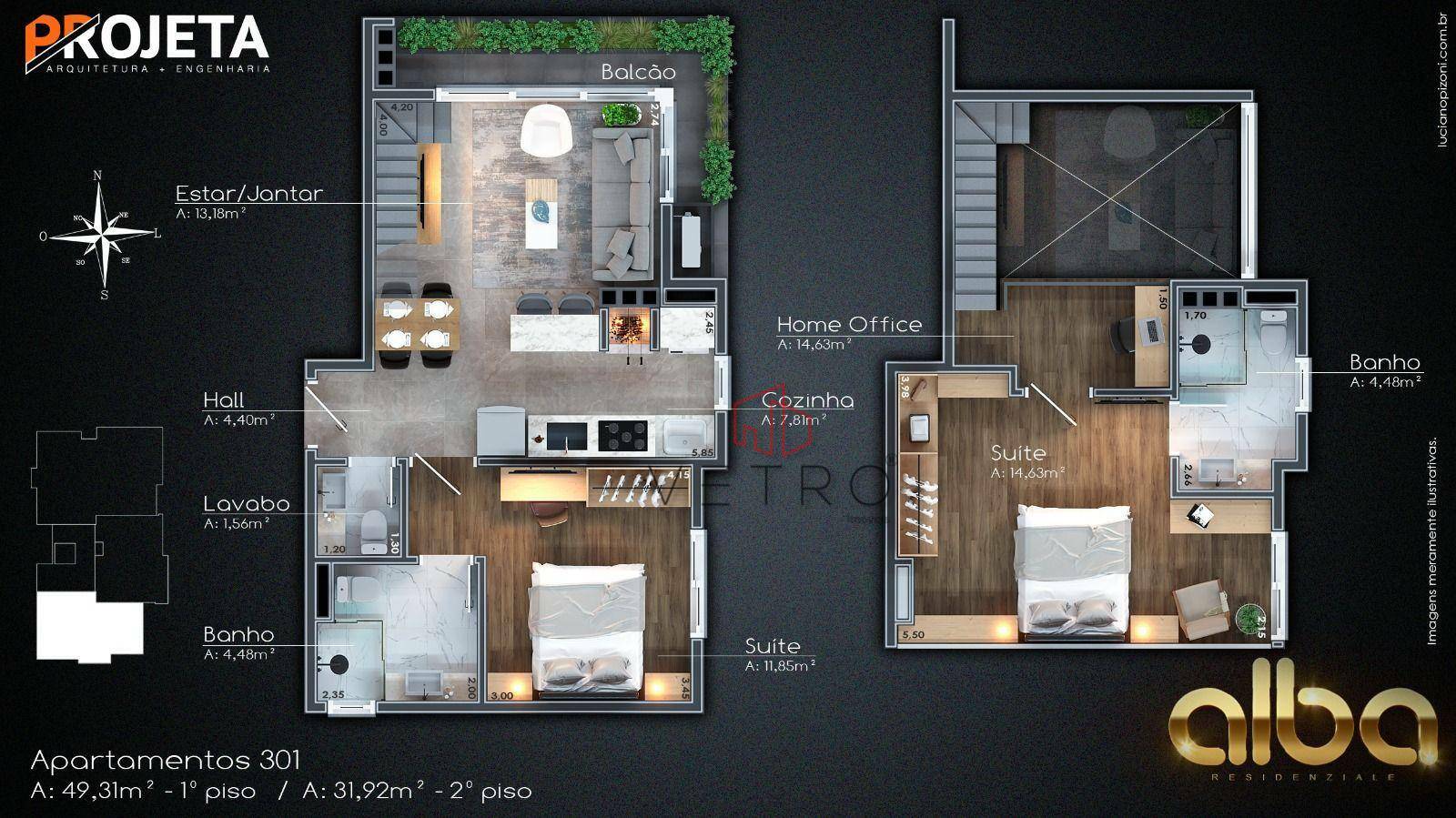 Apartamento à venda com 2 quartos, 139m² - Foto 4