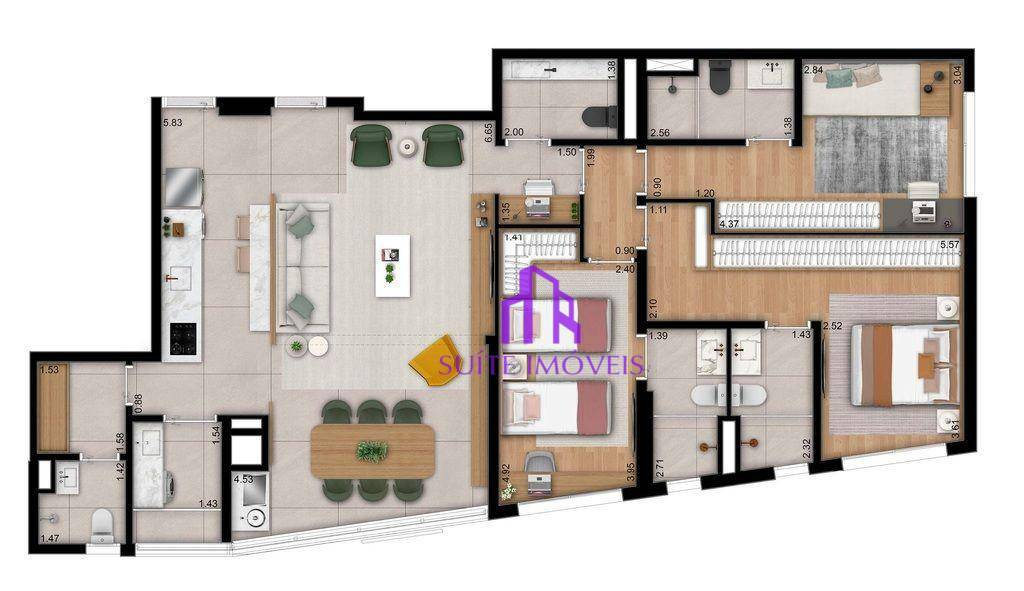 Apartamento à venda com 3 quartos, 121m² - Foto 18