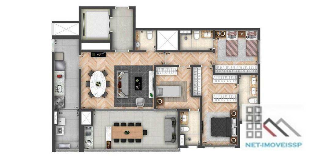 Apartamento à venda com 3 quartos, 125m² - Foto 12