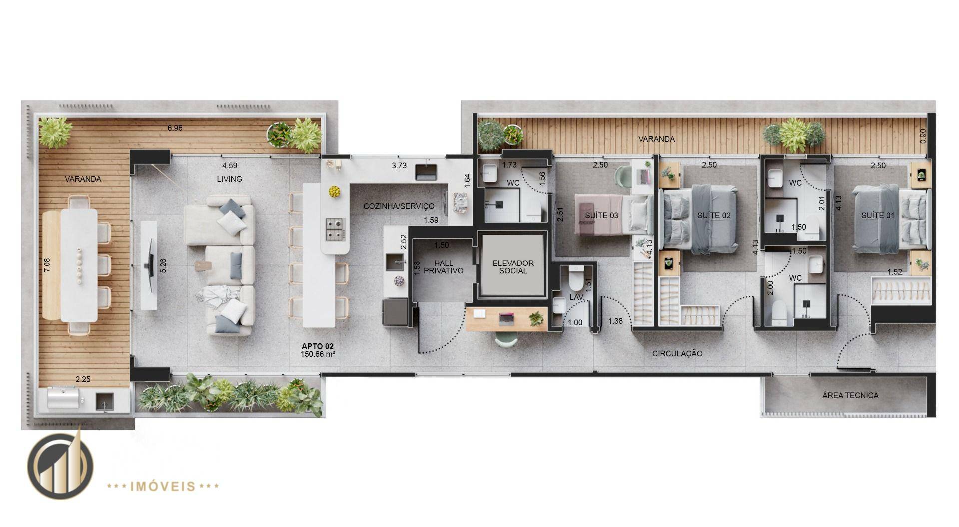 Apartamento à venda com 3 quartos, 150m² - Foto 35