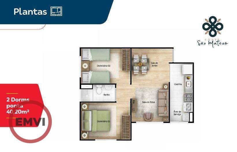 Apartamento à venda com 2 quartos, 41m² - Foto 13