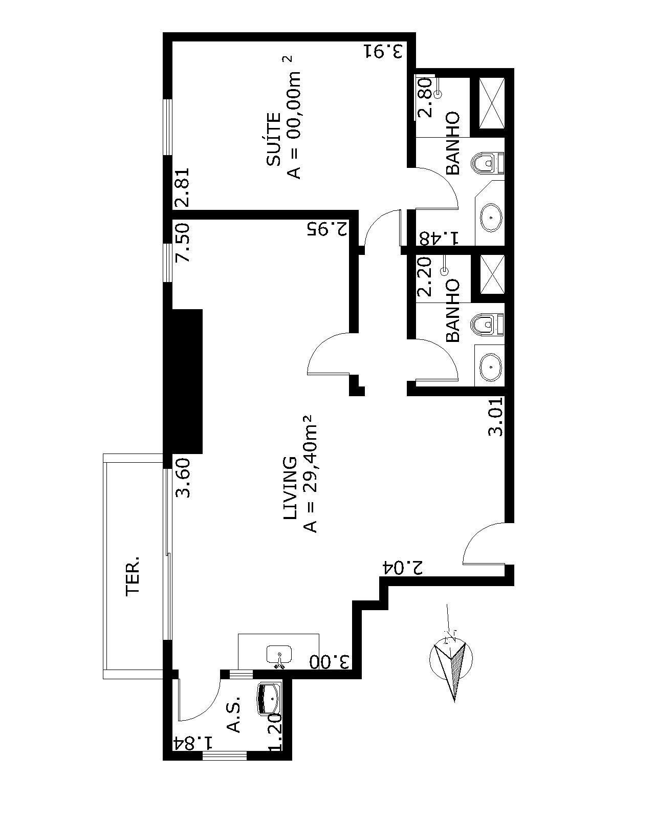 Apartamento à venda com 1 quarto, 43m² - Foto 2