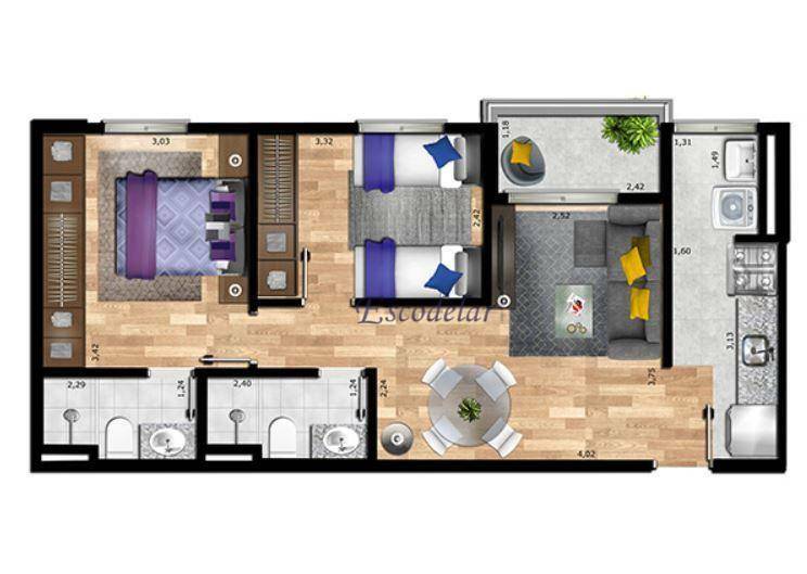 Apartamento à venda com 2 quartos, 55m² - Foto 41