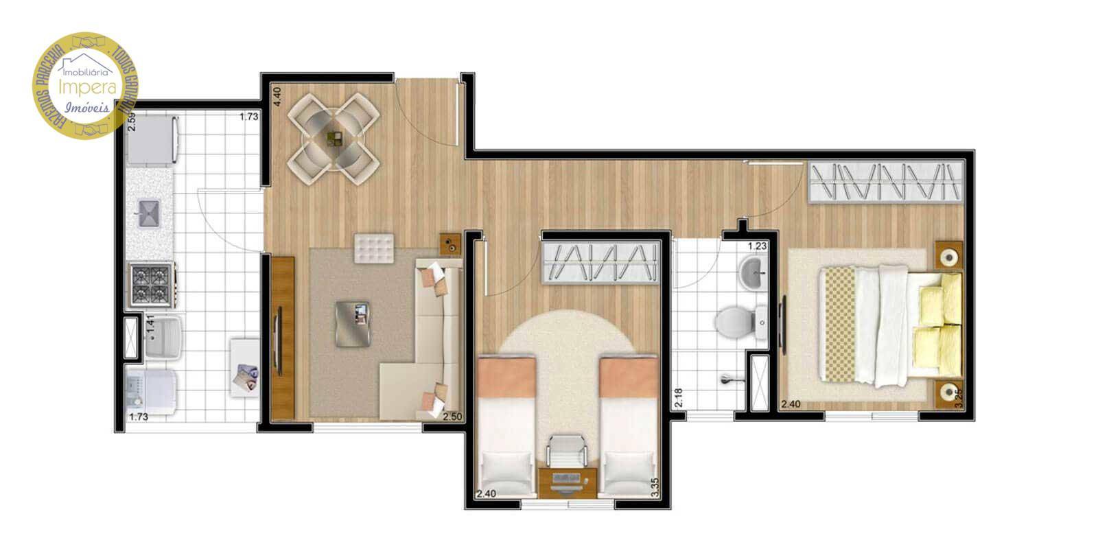 Apartamento para alugar com 2 quartos, 45m² - Foto 25