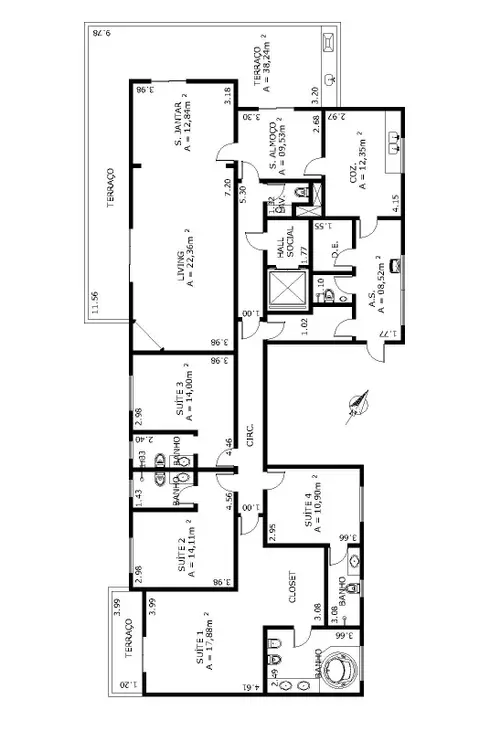 Apartamento à venda com 4 quartos, 261m² - Foto 15