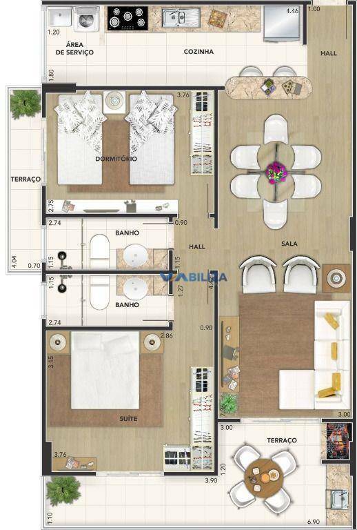 Apartamento à venda com 2 quartos, 87m² - Foto 7