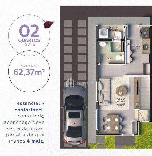 Casa de Condomínio à venda com 2 quartos, 62m² - Foto 2