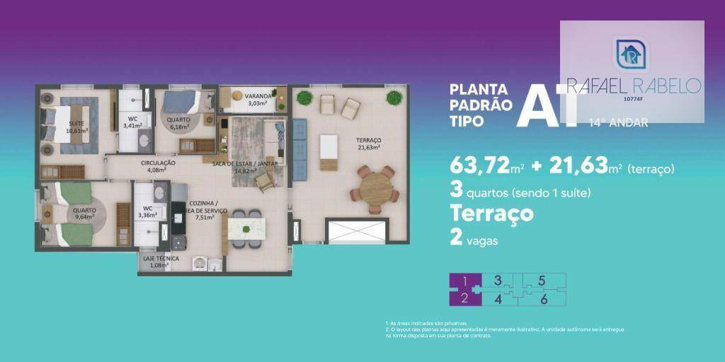 Apartamento à venda com 3 quartos, 63m² - Foto 19