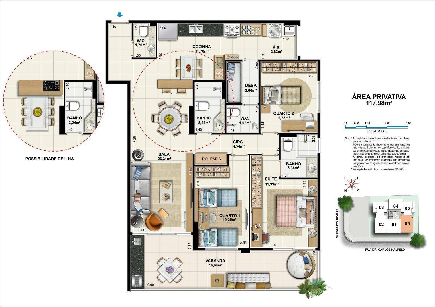 Apartamento à venda com 3 quartos, 118m² - Foto 47